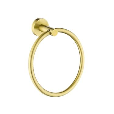 Imagem de Acessórios para banheiro em ouro escovado, porta-toalhas, escova de vaso sanitário, suporte para rolo de papel, gancho para toalha, saboneteira, ferragens para banheiro, prateleira de parede (ane