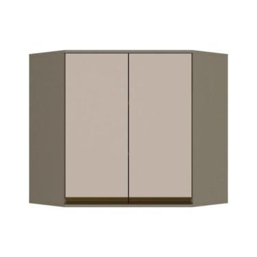 Imagem de Armário Aéreo p/ Cozinha Canto Oblíquo Connect c/ 2 Portas Duna/Crista