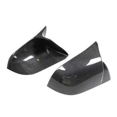 Imagem de Capa de espelho compatível com 370Z Z34 2008-2019 Selo lateral da porta externa do carro, capa de visão traseira de fibra de carbono seca fosca, capa de proteção reversa(2)