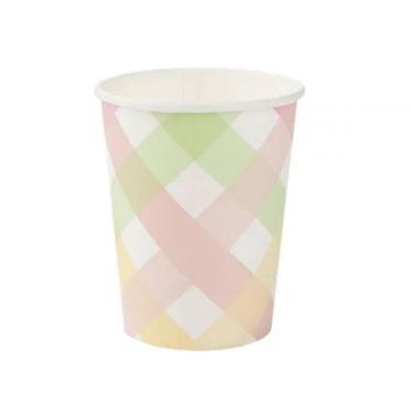 Imagem de Copo De Papel Silver Xadrez Colorido 270ml 10un