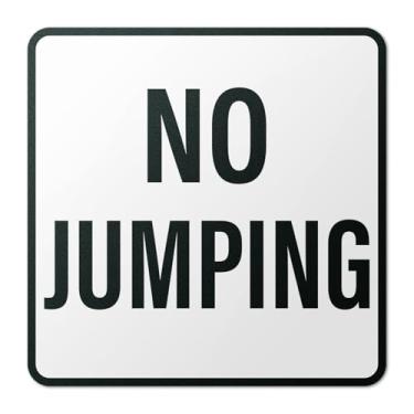 Imagem de 101SIGNCITY - Decalques de vinil à prova d'água de 15 x 15 cm, pacote com 2, "Sem aviso de salto" – Revestimento chanfrado antiderrapante para superfícies lisas, placas de piscina brancas/pretas