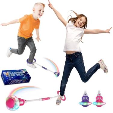 Imagem de Rocket Flashing LED Tornozelo Skip-It Divertido Legal Presente de Salto para Idades 5 6 7 8 9 10 + Crianças Sem Necessário Carregamento de Bateria Família Exercício Fitness Coordenação Equilíbrio