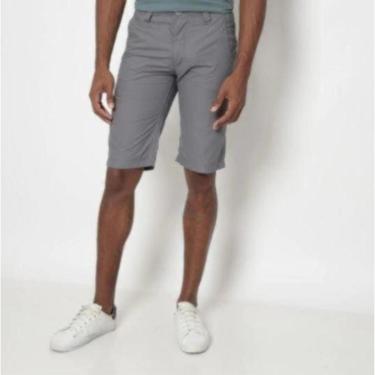 Imagem de Bermuda Lisa Com Bolsos - Cinza - HERING KTCPNHRSI-Masculino