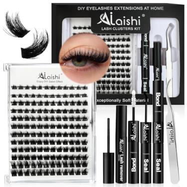 Imagem de Lash Clusters Kit, DIY 3D Cluster Eyelash Extensions 10-18mm,144pcs Fluffy D Curl Soft Natural Lashes with Lash Bond and Seal,Tweezers, Remover-Natural Fake Cat Eye Wispy Individual Clusters（171-3-L）
