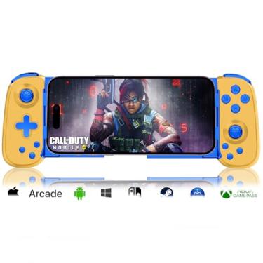 Imagem de arVin Wireless Game Controller for iPhone 15/15 Plus/15 Pro/15 Pro Max/14/13/12/iPad/Android/Samsung Galaxy 23/22/21/Tablet/Switch/PS4/PC Gamepad with Hall Effect Joystick/Turbo/6-Axis Gyro/Vibration