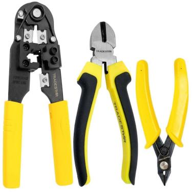 Imagem de Kit 3 Alicate Crimpar Rj45 Alicate Corte Precisão 3D E Rede