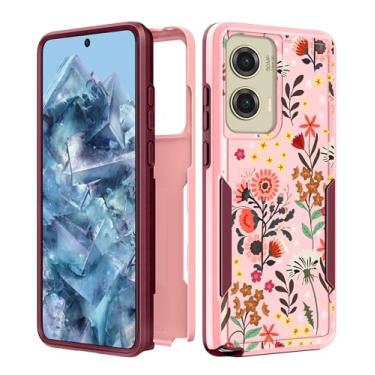 Imagem de Plakill Capa feminina para Moto G Stylus 5G 2024 - Capa de telefone feminina com design estético floral, resistente, proteção à prova de choque, grau militar, para Motorola Moto G Stylus 5G 2024