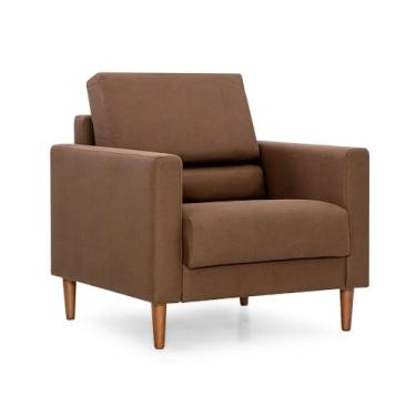 Imagem de Poltrona Decorativa Sala Herval Spirit, Desmontável, Veludo Marrom