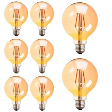 Imagem de Kit 8x Lâmpada Filamento LED Retrô Vintage G95 4W E27 2200K Bivolt
