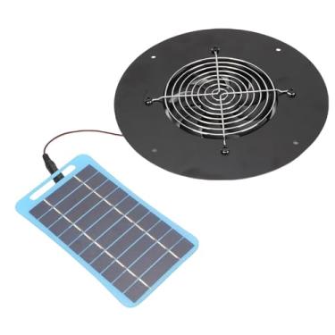 Imagem de Mingzhe Fã de Exaustão Movido a Energia Solar Painel Solar Portátil Silencioso para Galinhas Greenhouses Galpões de Animais de Estimação Azul