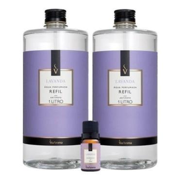 Imagem de Kit 2 Refis Águas Perfumada E 1 Essência Lavanda - Via Aroma