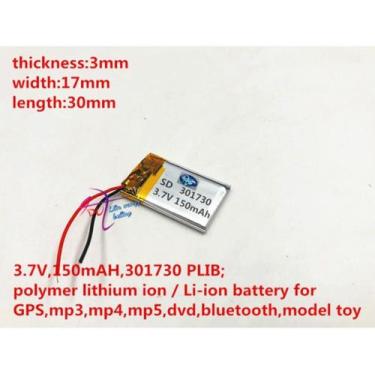 Imagem de 1 Unidade 301730 3,7v 150mah 3mm X 17mm X 30mm - - bgb