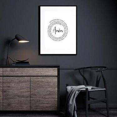 Imagem de Quadro Minimalista Oração Pai Nosso Espiral - 60X48Cm - Quadros On-Lin