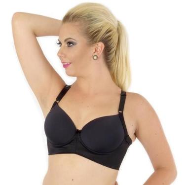 Imagem de Sutiã Com Bojo De Sustentação Lateral - Tamanho G Preto - Modeladores 