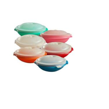 Imagem de Conjunto 5 potes para cozinha com tampa marmitex saladeira - TF Injeta
