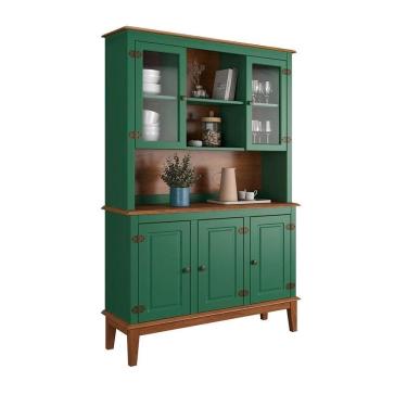 Imagem de Arca E Oratório 5 Portas - Madeira Maciça Verde