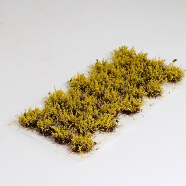 Imagem de 32 peças de 8 mm de altura diorama-flores-grama ponta folha miniatura-aglomerados-grama amarela murcha para modelo-trem-cenário-jogo de guerra, dioramas e artesanato DIY