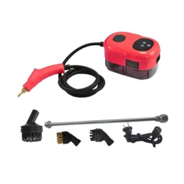 Imagem de Generic Limpador a vapor pressurizado de alta temperatura com tanque, 6 níveis ajustáveis ​​para estofados de piso, geladeiras, carros, fornos de micro-ondas, Vermelho