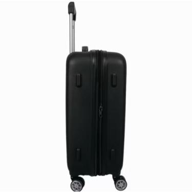 Imagem de Mala de Viagem com Rodas Giratórias, Rígida, Preta, 4 Rodas, Alça Telescópica
