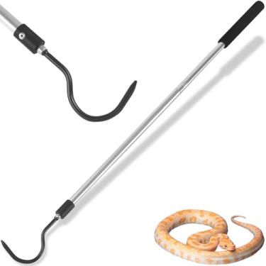 Imagem de Gzlozak Gancho de cobra, 89 cm - 165 cm, gancho de cobra, resistente, para cascavel, bola Python, chocalho, remoção de cobra, cabo de espuma antiderrapante, aço inoxidável