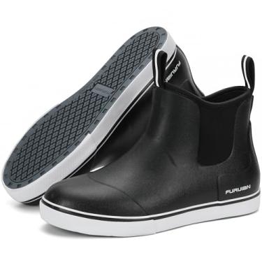 Imagem de Botas femininas de chuva no tornozelo, botas de pesca, de borracha, impermeável, antiderrapante, para uso ao ar livre, Preto, 34