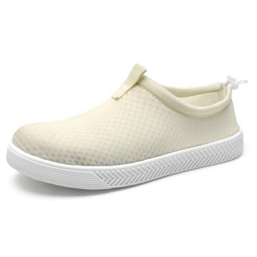Imagem de WateLves Tênis aquático masculino e feminino de secagem rápida, casual, sem cadarço, com orifícios de drenagem, leve, antiderrapante para esportes aquáticos ao ar livre, Bege, 6.5 Women/4.5 Men