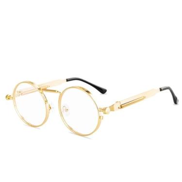 Imagem de Óculos de sol steampunk de metal, masculino e feminino, redondo, vintage, UV400, 05, ÓCULOS