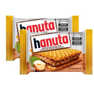 Imagem de Kit 2 Hanuta Wafer Creme de Avelã 22g