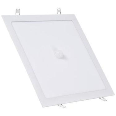 Imagem de Plafon Led Quadrado Embutir Com Sensor Presença 18W 6500K