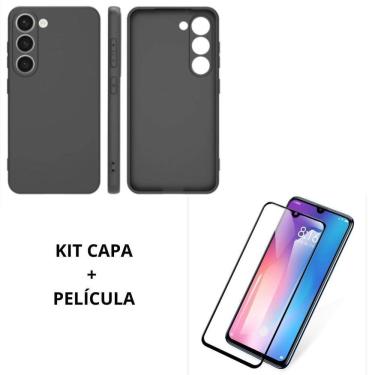Imagem de Kit Capa Compatível Com Galaxy S23 Preto+Película Vidro 3D