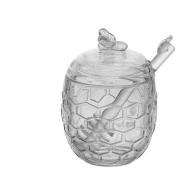 Imagem de Porta Mel Vidro 230Ml Com Tampa E Pegador Abelha - Hauskraft