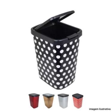 Imagem de Lixeira Cesto 9 Litros tampa Click Para Pia Cozinha Banheiro - Arqplas