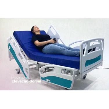 Imagem de Cama Hospitalar Elétrica 8 Posições com Elevação do Leito Luxo e Colch