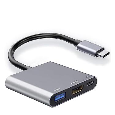 Imagem de Adaptador multiportas AV digital USB C com saída HDMI 4K 60Hz e porta USB 3.0 e porta de carregamento USB-C para Apple MacBook Pro M1 2016-2022 Air M1 2018-2022, iPad Pro, iMac e outros dispositivos USB C