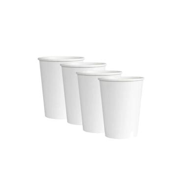 Imagem de Copo De Papel Biodegradável 200Ml Branco 50 Un Kit 4
