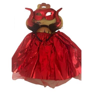 Imagem de Kit Fantasia Diabinha Halloween Vermelho