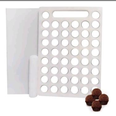 Imagem de Placa Porcionadora De Doces E Brigadeiro De 18Gr E 104 Furos