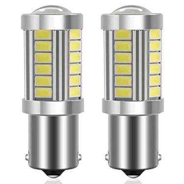 Imagem de TWSTYFAL 1156 Lâmpadas LED super brilhantes, 1500 lúmens, com lente de projetor. Luz traseira reversa, pacote com 2, branco 6000K, 12V-30V (1156)
