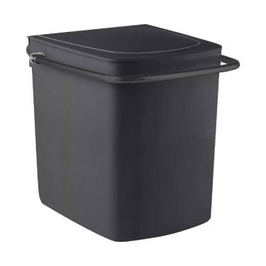 Imagem de Lixeira 24x29x25,5cm Alça Black -1180 - Cris-metal Lixeira 24x29x25,5cm Alca Curta Black 1180 Cris Metal