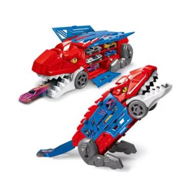 Imagem de Caminhão Vermelho Dino Parking Lot 2 em 1 Track Six-Six-Zero com 2 Car