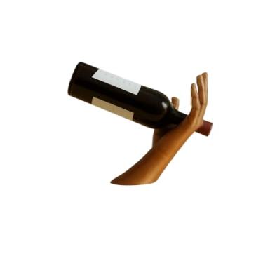 Imagem de Suporte Para Vinho Em Formato De MãO 3d | Porta Garrafas Decorativo E Conversador | Presente úNico Para Amantes De Vinho E DecoraçãO Moderna(Cobre)