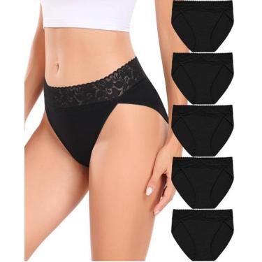 Imagem de Roupa íntima feminina, biquíni de algodão RHYFF, calcinha de corte alt