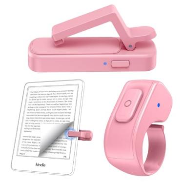 Imagem de Anel de virador de página remoto para Kindle Paperwhite Oasis Scribe Kobo, projetado para capas grossas, controle remoto para iPhone, iPad, tablets Android, leitura de romances e quadrinhos com bolsa