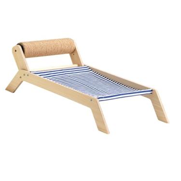 Imagem de Zerodis Cadeira de Praia para Gatos Produtos para Animais de Estimação Móveis para Camas para Gatos Móveis para Camas Com Arranhador de Sisal para Uso Interno e Externo Mini Cadeira de Praia (Cama