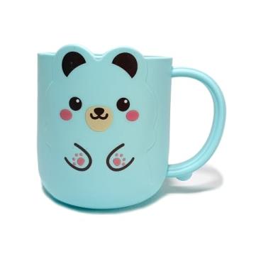 Imagem de Caneca para criança Urso Azul Plástico Escola 360ml Xicara infantil resistente
