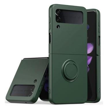 Imagem de Capa com suporte de anel de silicone, capa macia para samsung galaxy z flip 5 3 4 flip3 z flip4, an ye lv a, para samsung z flip 5