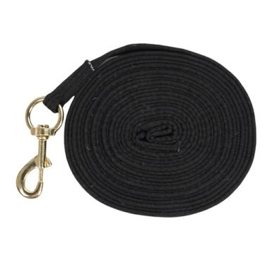 Imagem de Asixxsix Corda de desempenho, 8,2 m, macia e confortável, corda longa para cavalos, resistente e portátil, com fixação rápida para cabresto para cavalos (Preto)