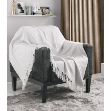Imagem de Manta Para Sofá 1,70m x 1,40m Turim Adomes Cinza, UN, Cinza