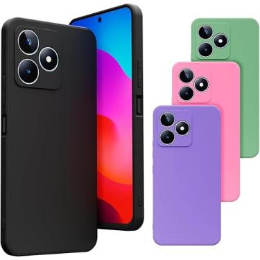 Imagem de Capa Capinha Case Compatível Realme Note 50 Silicone Veludo Premium [2ASHOP] (AZUL BEBE)