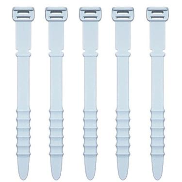 Imagem de Clipe de fio enrolador de cabo suporte alça gerenciamento de linha cabo de fone de ouvido enrolador fixador cabo de dados de telefone cabo de dados (azul)